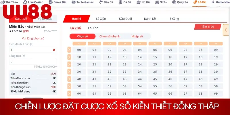 Chiến lược đặt cược xổ số kiến thiết Đồng Tháp hiệu quả nhất