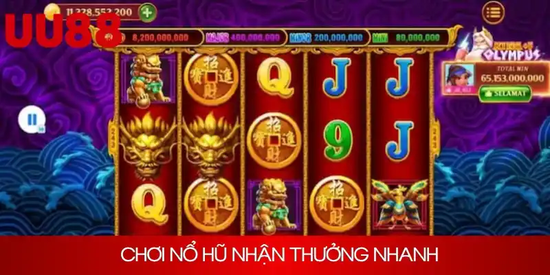 Chơi game nổ hũ UU88 nhận thưởng cực nhanh