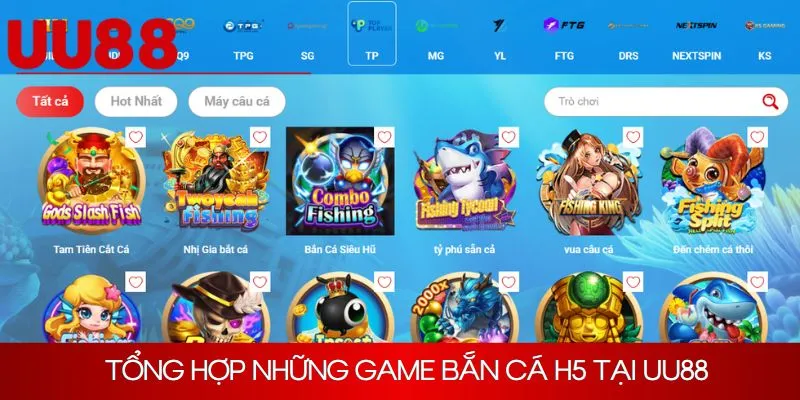 Tổng hợp những game bắn cá H5 tại UU88